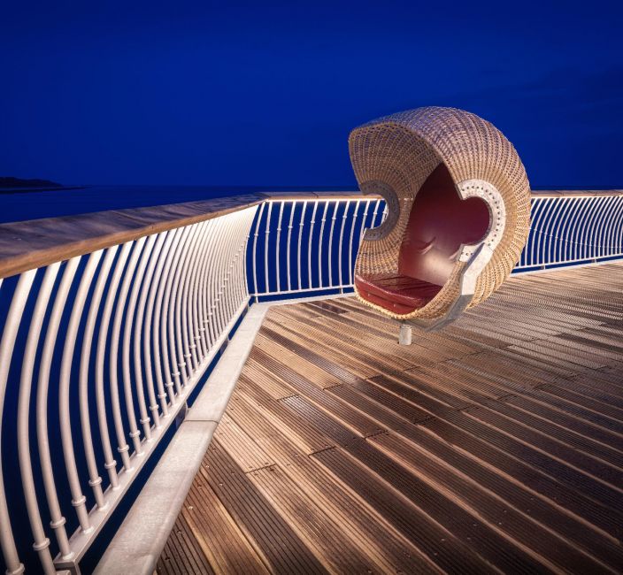 Seebrücle Koserow im Dunkeln