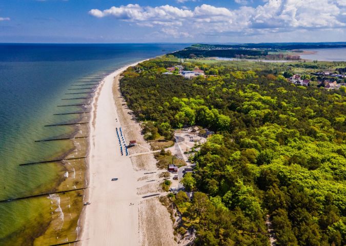 Luftaufnahme vom Strand in Zempin